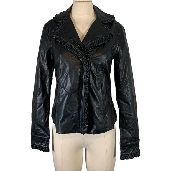 Catherine Malandrino Faux Leather Jacket Size Medium - Picture 1 of 13